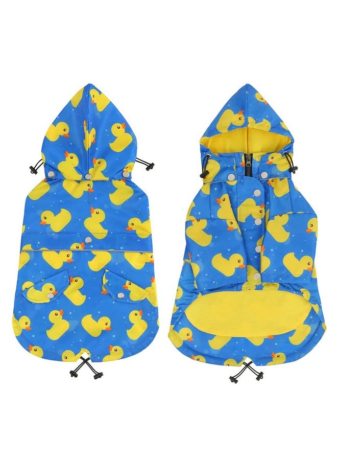 HDE Dog Raincoat Double Layer Zip Rain Jacket With Hood For Small To Large Dogs Ducks Blue  3Xl - Image 5