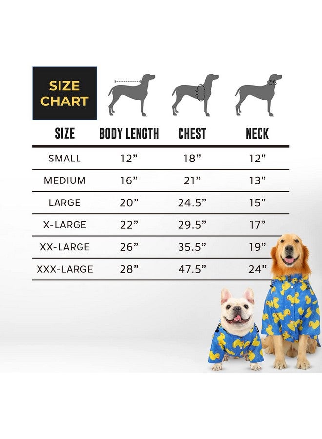 HDE Dog Raincoat Double Layer Zip Rain Jacket With Hood For Small To Large Dogs Ducks Blue  3Xl - Image 3
