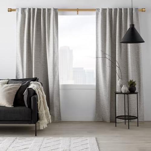 Joodxoe 16-120 inch Long Adjustable Warm Gold Curtain Rods,1 inch Diameter Splicing Heavy Duty Rod Set with Aluminum Finals for Windows, Door, Drapery - Image 3