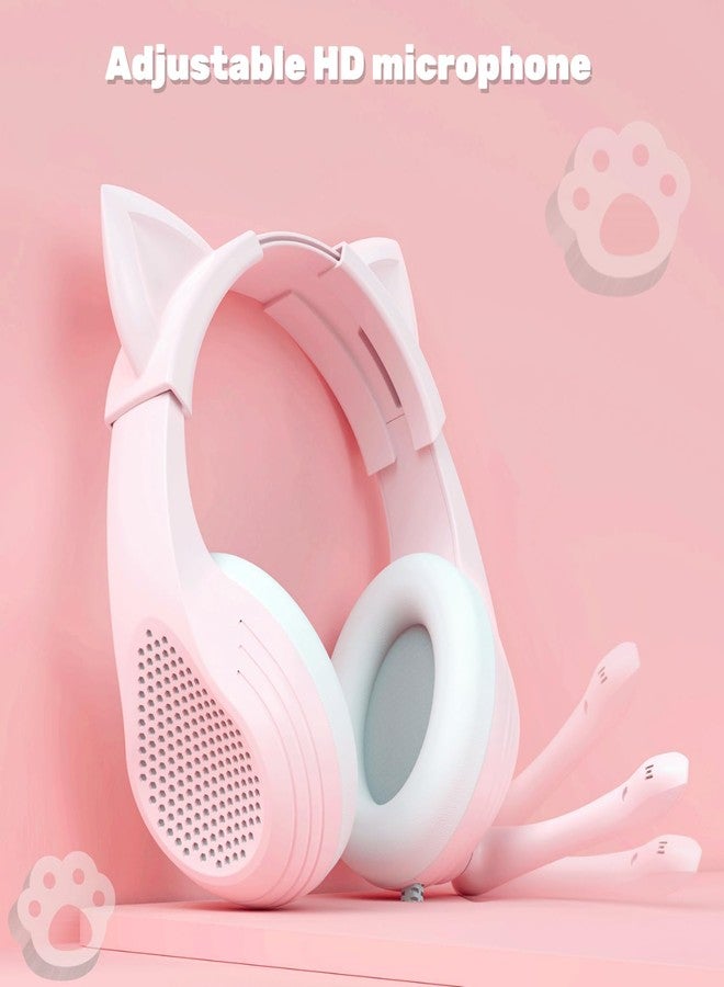 Anivia Pink Gaming Headset with Microphone for PC Computer iOS Mac PS4 PS5 Xbox One Phone, 3D Surround Sound, Soft Memory Foam Ear Cushion, Wired Over-Ear Headphones with Mic for Gamer - Image 5