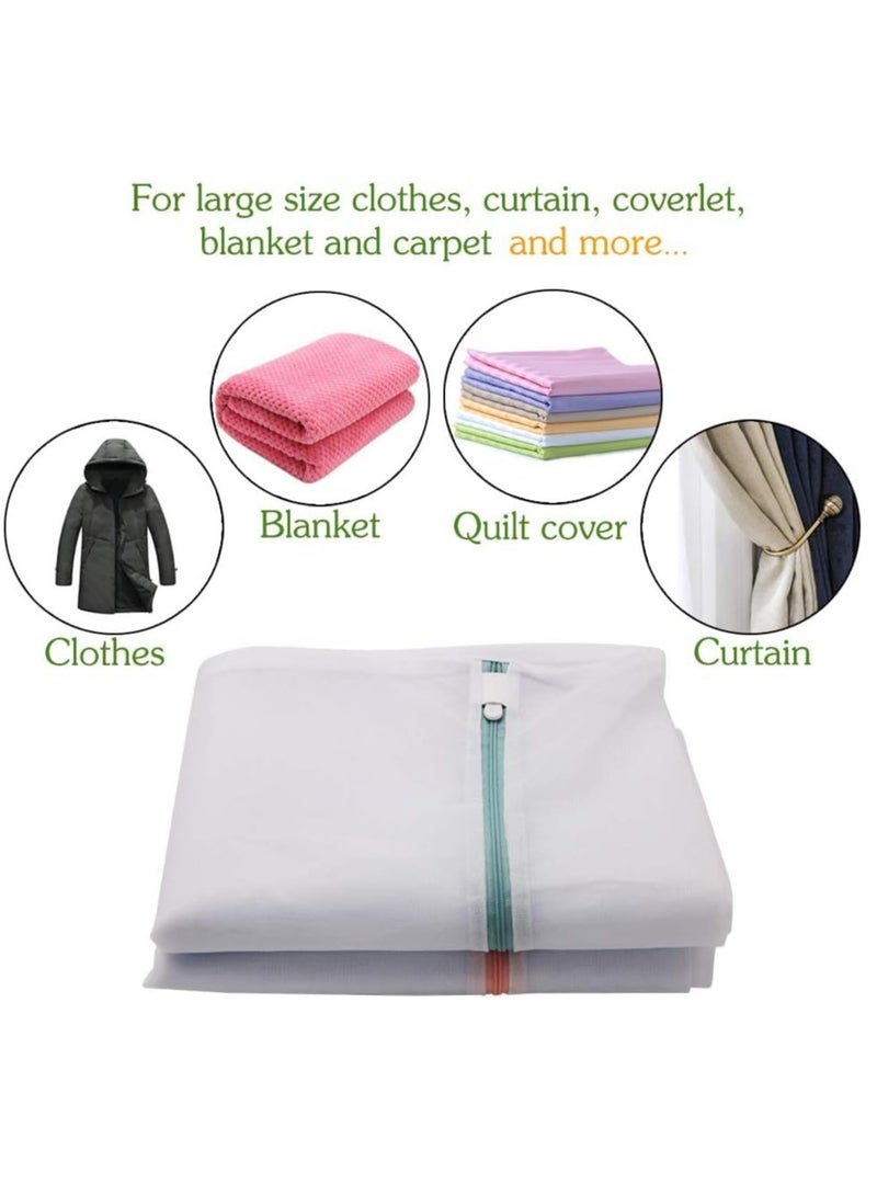 SOLARAE Extra Large Mesh Wash Bags Laundry Bags, 2 Pack 43 x 35 inch Jumbo Delicates Bag for Washing Machine, Large Mesh Bags for Delicates, Coats, Blankets, Bedding, Toys, Pet Items - Image 2