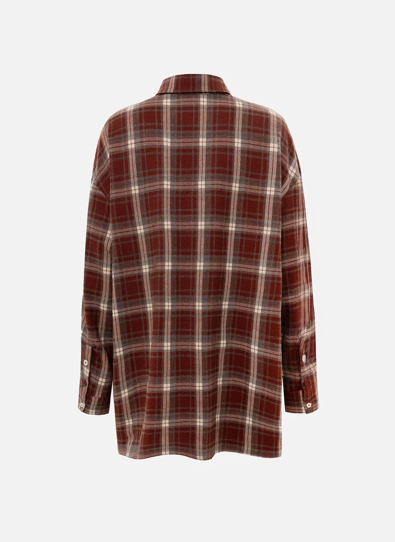 Lichi  Checked shirt with button fastening for Women | Best Price UAE