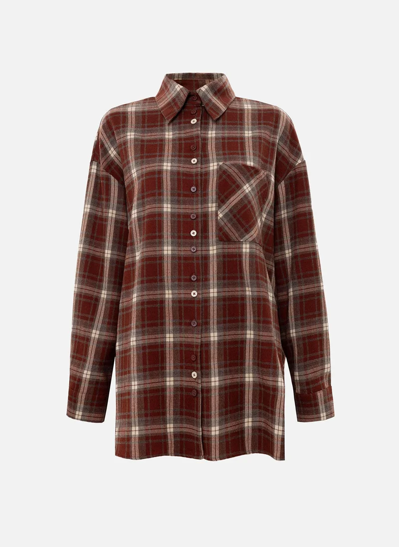 Lichi Checked shirt with button fastening