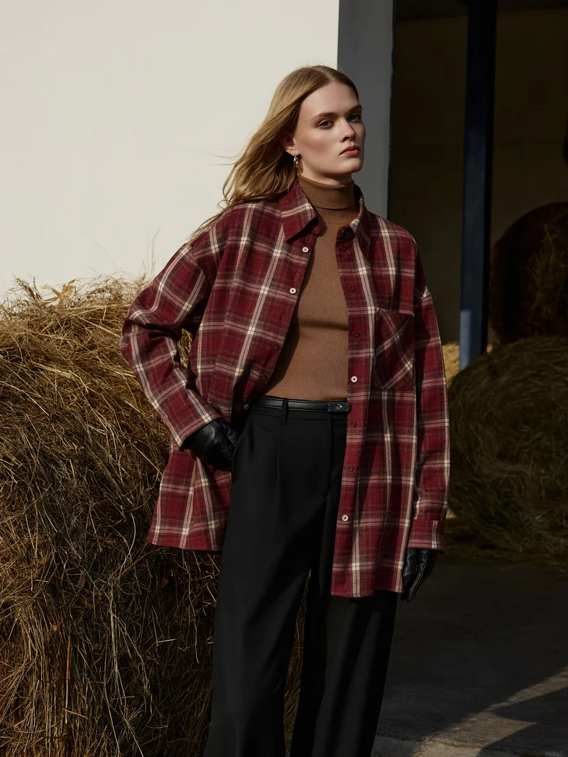 Lichi Checked shirt with button fastening