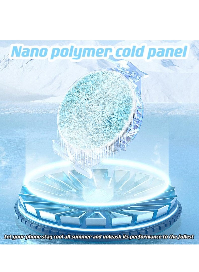 SYOSI Phone and Pad Cooler RGB Phone Cooling Fan with Semi Conductor Cooling Chip Ultra Silent Universal Cellphone Tablets Radiator for Tiktok Live Streaming Mobile Gaming Shoot Video White  - Image 3
