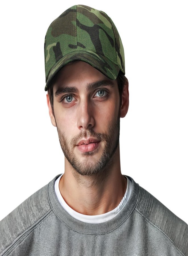 VRITRAZ Stylish Military Commando Force Caps with Adjustable Strap For Men's Polyester, Boy's Baseball Caps, Force Caps, Army Caps's (Color-DarkGreen, Free Size) - Image 1