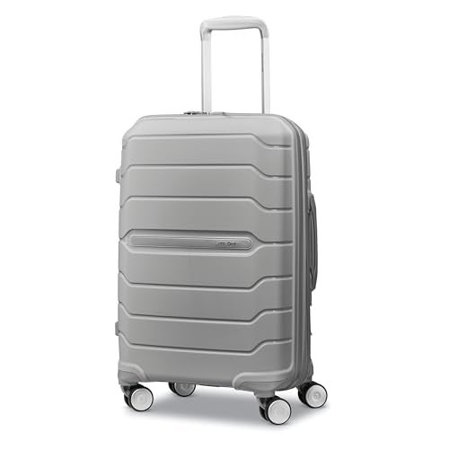 Samsonite Freeform Hardside Carry-On Luggage with Spinner Wheels - Hardshell Suitcase - TSA, Airline-Approved - Expandable Hard Shell, Smooth Rolling Wheels for Lightweight Travel - Light Grey - Image 1