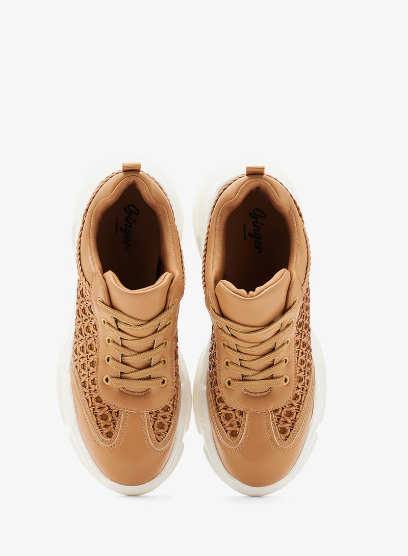 جينجر سنيكرز سميك بتفاصيل منسوجة - Image 4