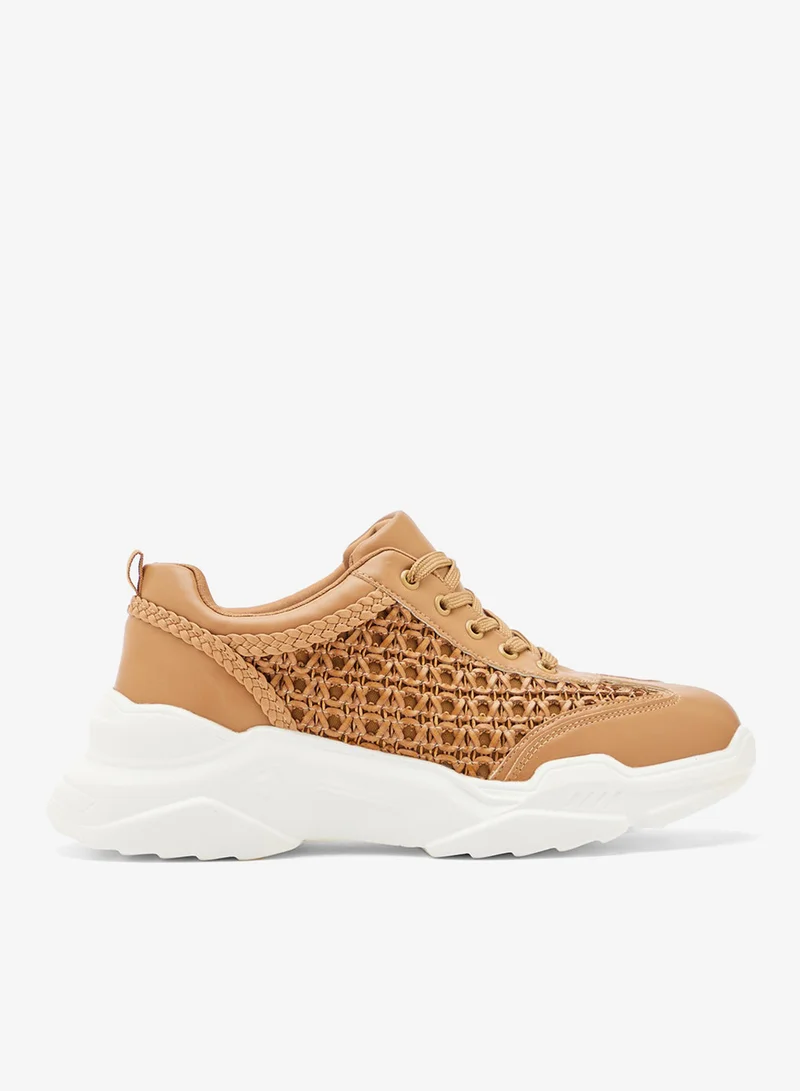 جينجر سنيكرز سميك بتفاصيل منسوجة