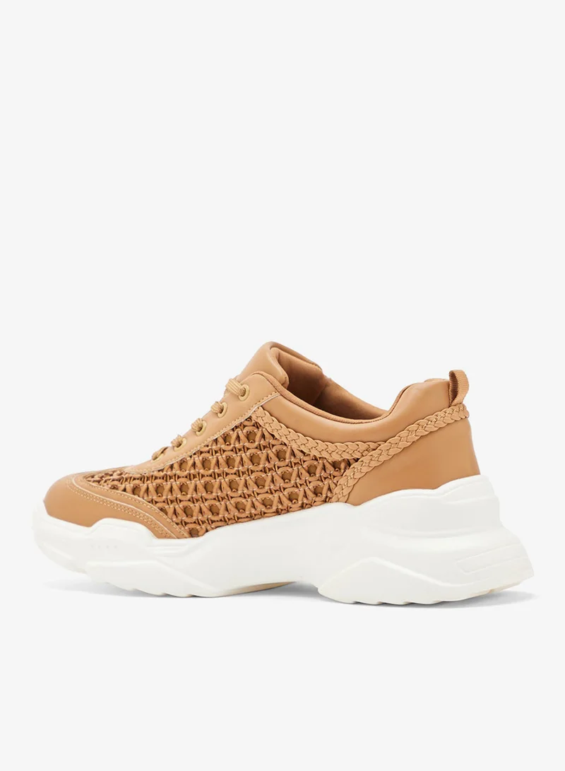 جينجر سنيكرز سميك بتفاصيل منسوجة