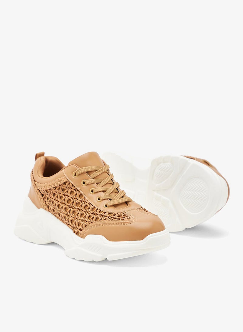 جينجر سنيكرز سميك بتفاصيل منسوجة - Image 3