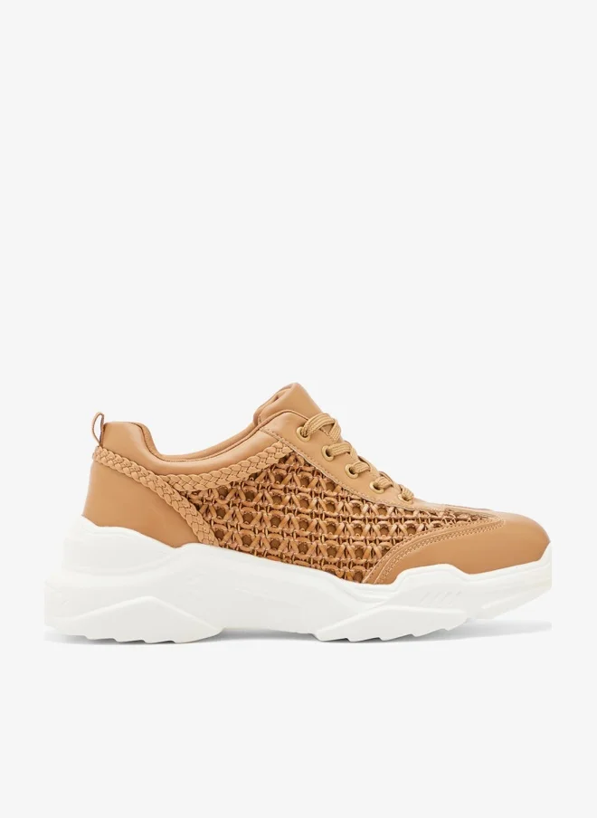 جينجر سنيكرز سميك بتفاصيل منسوجة