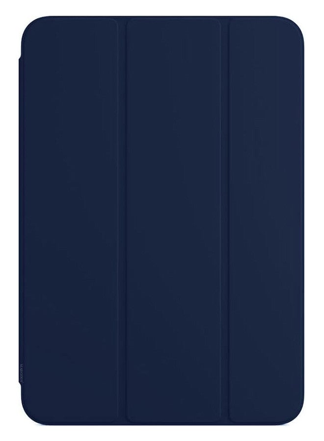 CATANES [for iPad Air 11 inch (2024)] Case Flip Case With Pen Slot Shockproof Cover Shock Absorbing Foldable Protective Cover Dark Blue - Image 4