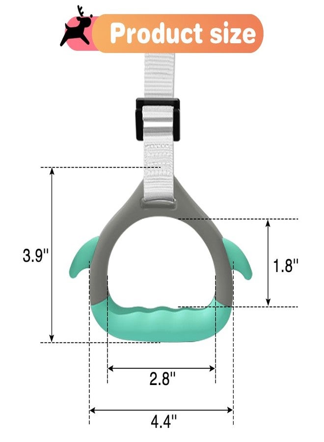 kechery Gymnastics Rings for Kid's Home Exercise, Pull up Rings with Adjustable Straps Load Bearing 800lb, Indoor Gym Anti -Slip Surface Design Rings(Green) - Image 2