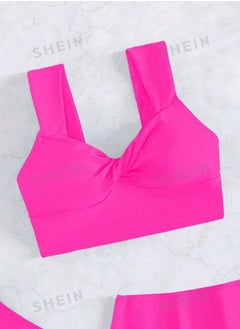 Shein SHEIN Swim Summer Beach 3packs Twist Ruffle Trim Bikini & Beach Skirt  - Image 5