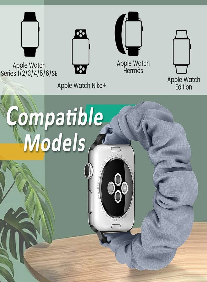 Tiptops 3 Packs Compatible with Apple Watch Bands Scrunchies 38mm 40mm 41mm 42 mm 44mm 45mm 46mm 49mm Women Cloth Pattern Printed Fabric Wristbands Straps Elastic for iWatch Ultra 2 Series 10/9/8/7/6/5/4/3/2/1/SE - Image 5