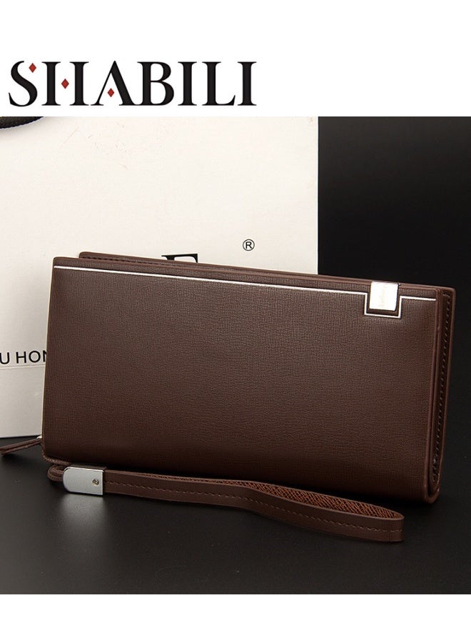 SHABILI Unisex Multifunctional Long Edition Wallet,  Men's and Women's  PU Coin Purse Card Holder Clutch Bag, Portable Passport Bag for Boys, Girls, Teens, Ladies and College Students  - Image 1