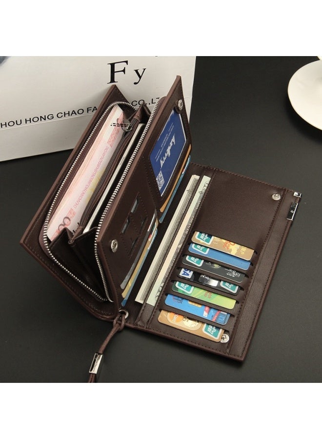 SHABILI Unisex Multifunctional Long Edition Wallet,  Men's and Women's  PU Coin Purse Card Holder Clutch Bag, Portable Passport Bag for Boys, Girls, Teens, Ladies and College Students  - Image 2