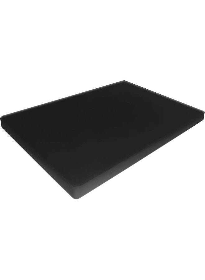 Thirteen Chefs Large Poly Cutting Board, 18x12 Inch Black, 3/4" Thick, BPA Free and Dishwasher Safe - Image 1