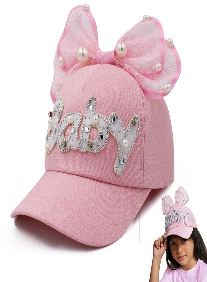 VRITRAZ Baby Sequence and Net Little Cap for Kids, Baby, Girls & Boys 3-12 Years (Pink) - Image 1