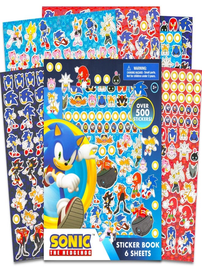 Sonic The Hedgehog مجموعة ملصقات سونيك القنفذ النهائية - أكثر من 1000 ملصق featuring سونيك، ناكلز، تايلز، والمزيد | كتب ملصقات لوازم حفلات الأطفال - Image 3