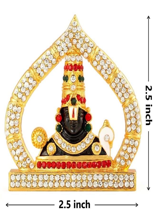 GCT Tirupati Balaji Idol Lord Venkateswara Idol (B-185) Black Gold Metal Statue for Home Décor Car Dashboard Mandir Pooja Murti Temple Puja Office Table Showpiece - Image 2