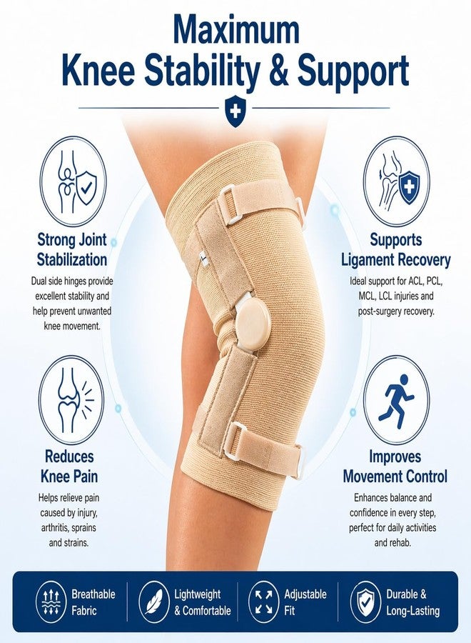 Dr Helix Hinged Knee Cap Support for Pain Relief & Joint Stabilization | Adjustable Orthopedic Knee Brace with Side Hinges for Injury Recovery, Arthritis & Ligament Support - (Pack of 1) - Image 5