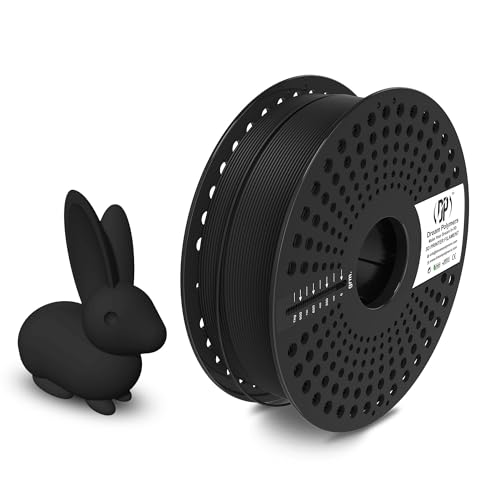 DP - DREAM POLYMERS Dreampolymers Premium TPU Filament 1.75mm 1kg: Premium Flexible 3D Printer Material with +/- 0.02mm Tolerance. Ideal for Direct Drive & Bowden Type 3D Printers. (Black) - Image 2