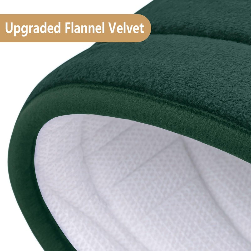 بجند بوجاندا Memory Foam Protch Brugات 24 × 16 إضافيًا ناعمًا وامتصاصًا الحصير الحمام غير القابل للانزلاق والآلة سجاد حمام قابلة للغسل لحوض الحمام الأرضية ودش أخضر داكن - Image 1