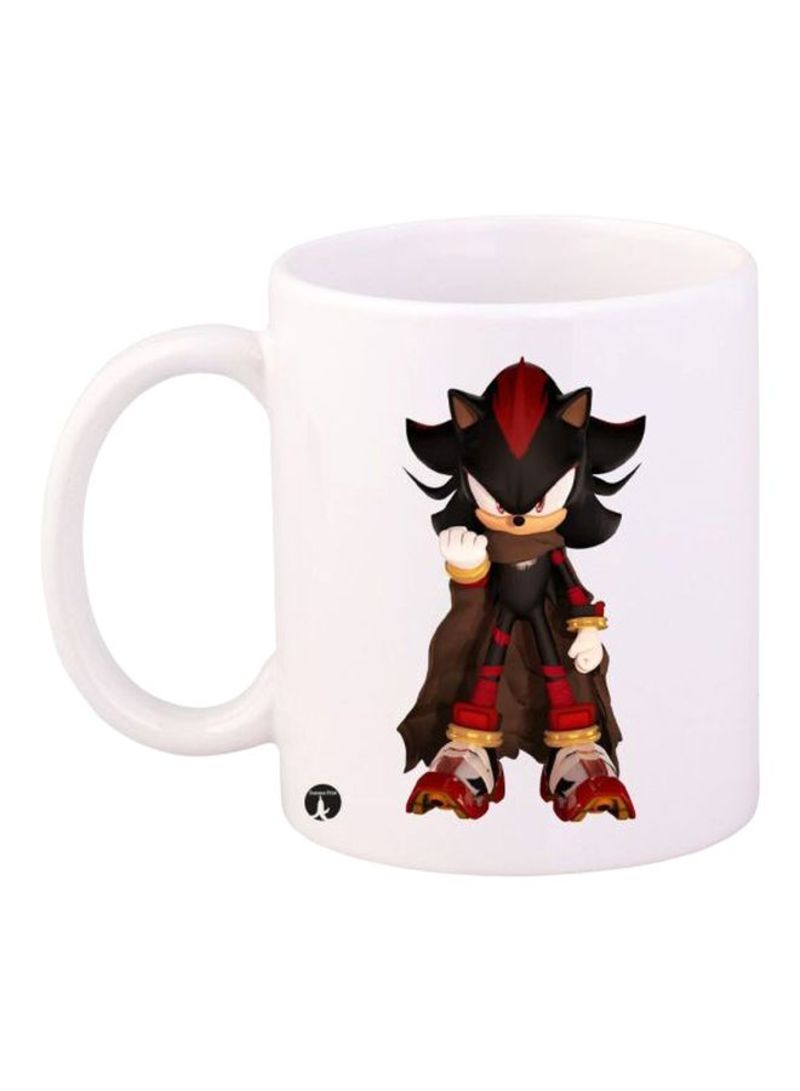 Sonic Character Printed Mug White/Red/Brown Standard Size