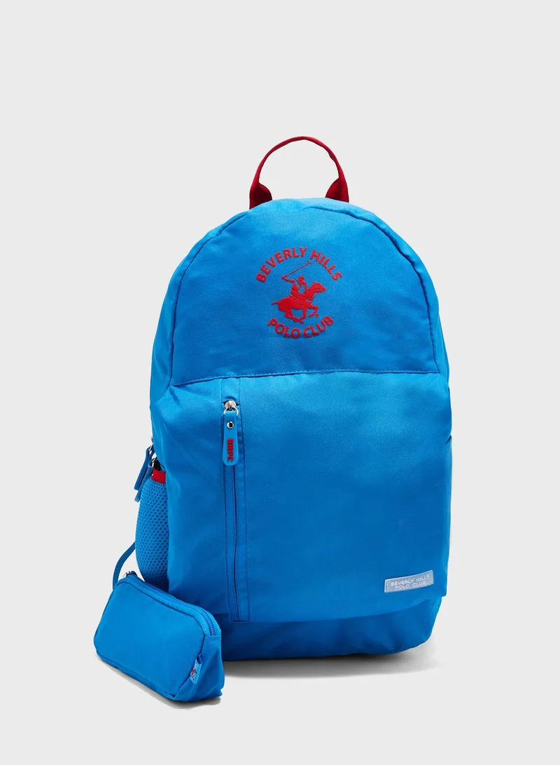 bhpoloclub Logo Front Zip Backpack