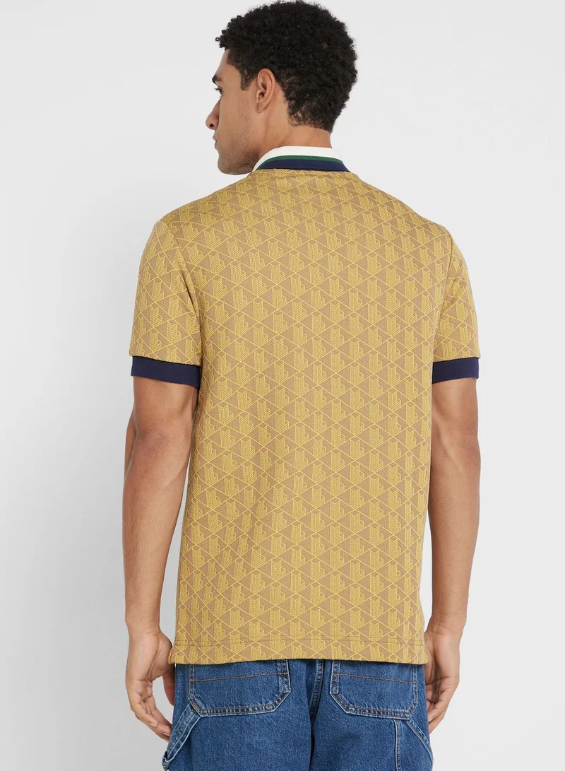 LACOSTE Logo Printed Polo