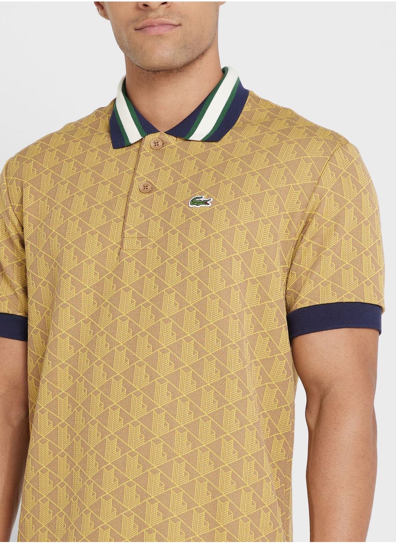 LACOSTE - Logo Printed Polo - Image 1