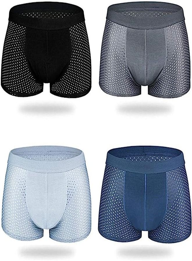Goolsky Goolsky Men's 4 Pack Soft Breathable Boxer Brief Underwear For Men With Box(XL)  - Image 1