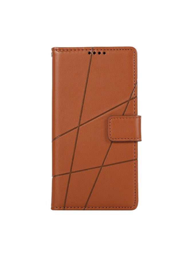 S-TOP Case For Honor X9c Global / Magic7 Lite PU Genuine Leather Texture Embossed Line Phone Case - Image 2