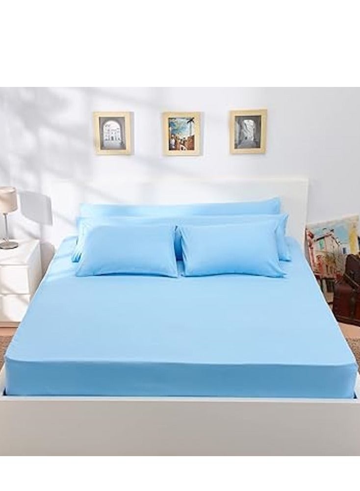 ملاية استك 140سم سماوي