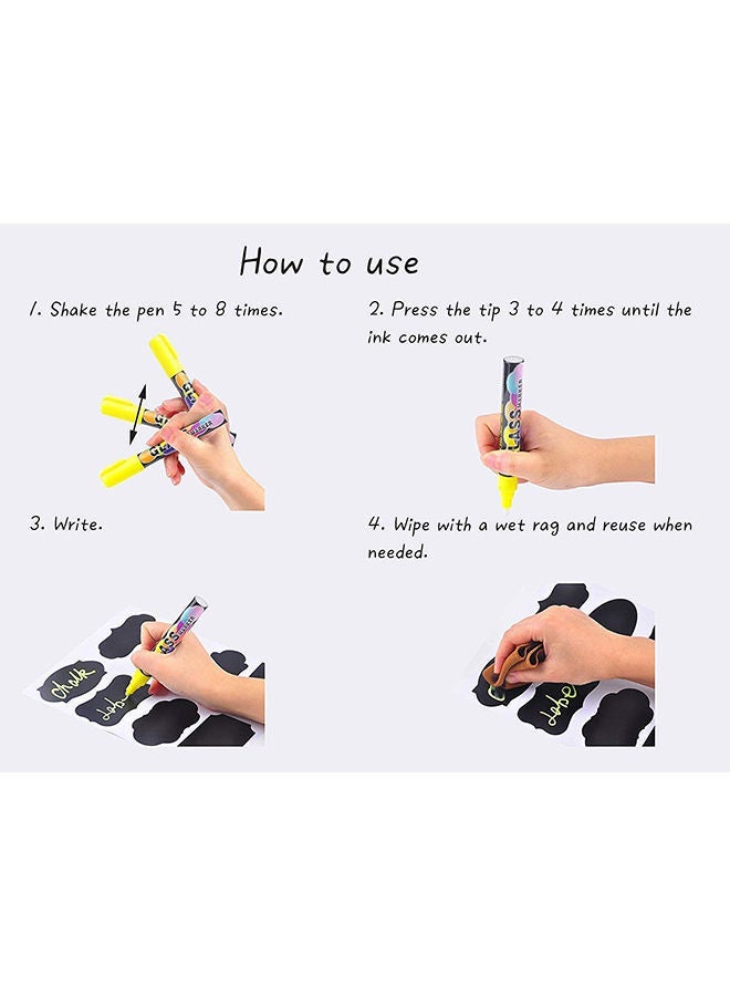 Y&D 176-Piece Chalkboard Labels With 2 Markers Set Black - Image 3