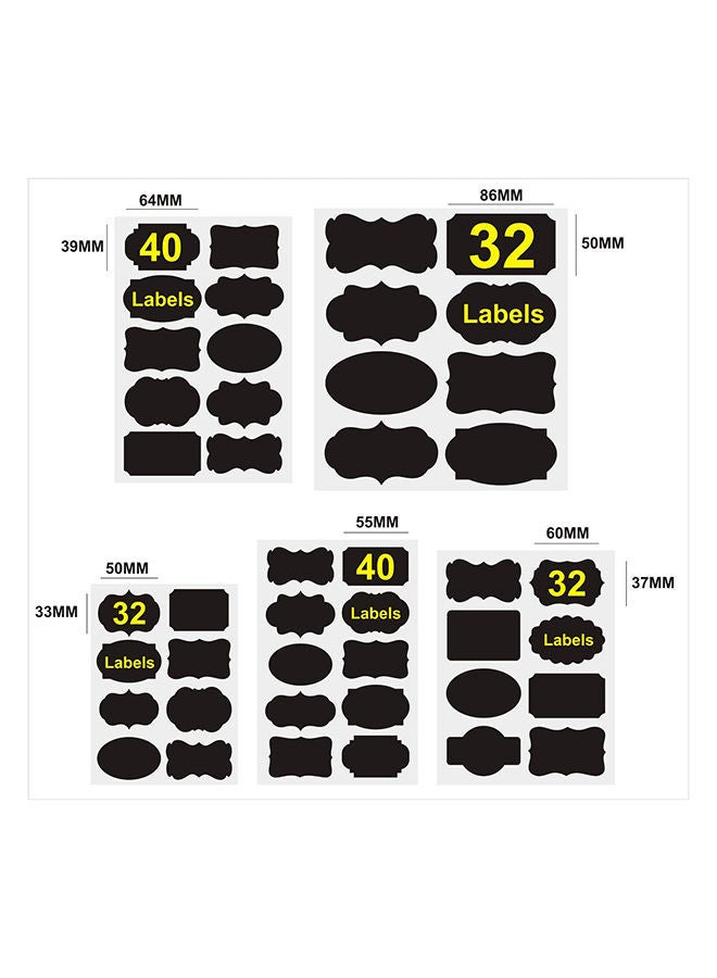 Y&D 176-Piece Chalkboard Labels With 2 Markers Set Black - Image 2