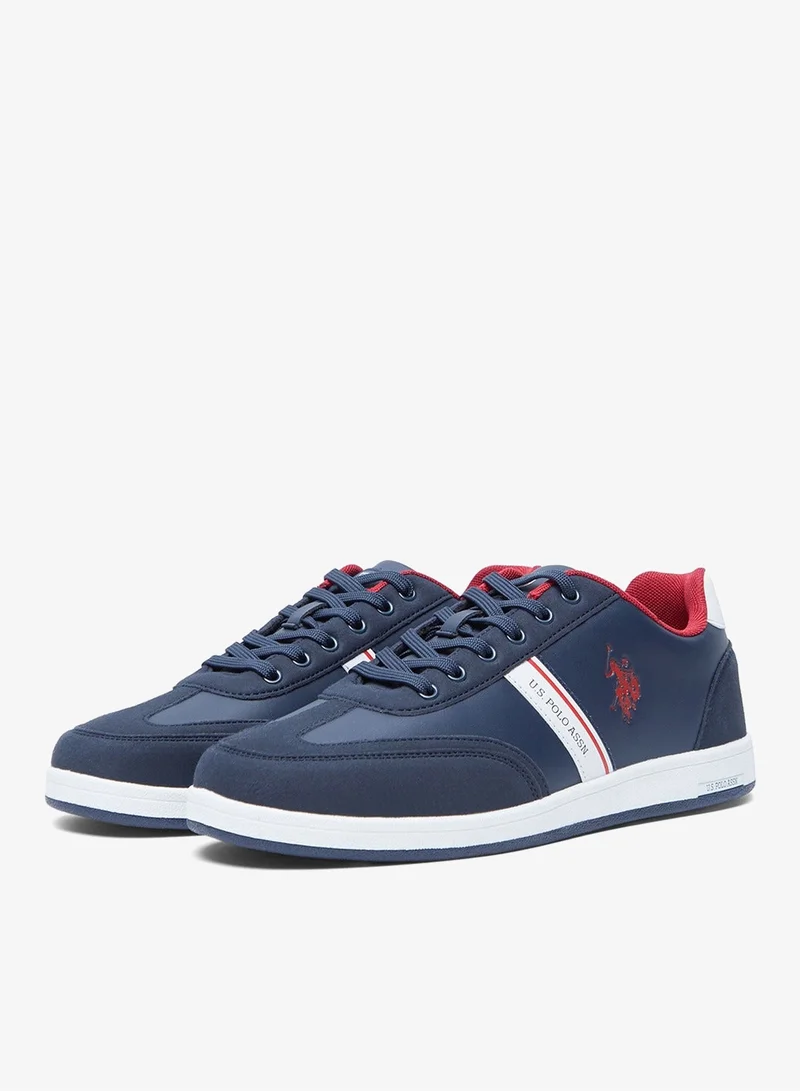 U.S. Polo Assn. Men's Navy Low-Top Sneakers,Lightweight Shoes Casual for Classic Look