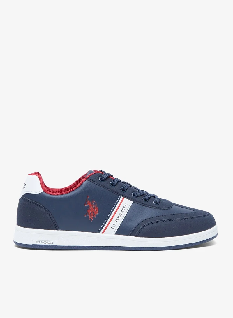 U.S. Polo Assn. Men's Navy Low-Top Sneakers,Lightweight Shoes Casual for Classic Look