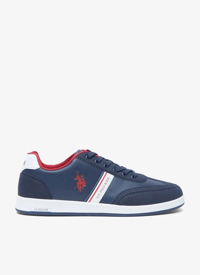 U.S. Polo Assn. Men's Navy Low-Top Sneakers,Lightweight Shoes Casual for Classic Look