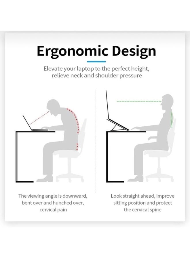 Adjustable Foldable Laptop Stand – Enhanced Cooling, Multi‑Angle, Lightweight & Portable - Image 4