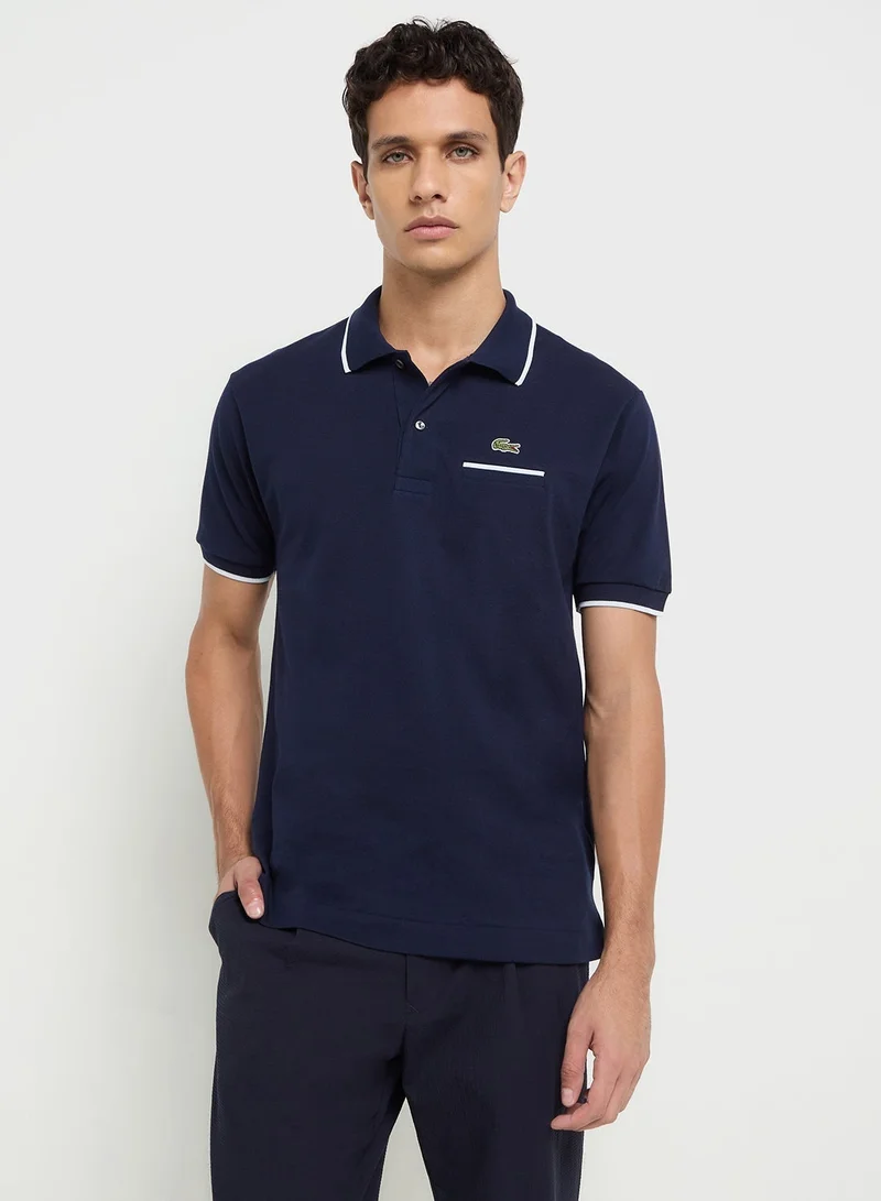 LACOSTE Classic Fit  Pocket Detail Piqué Polo