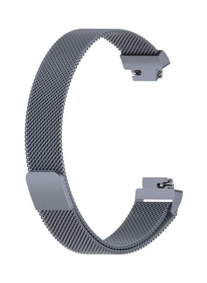 BGM Milanese Replacement Wrist Strap Watchband For Fitbit Inspire 2, Size:L Grey - Image 1