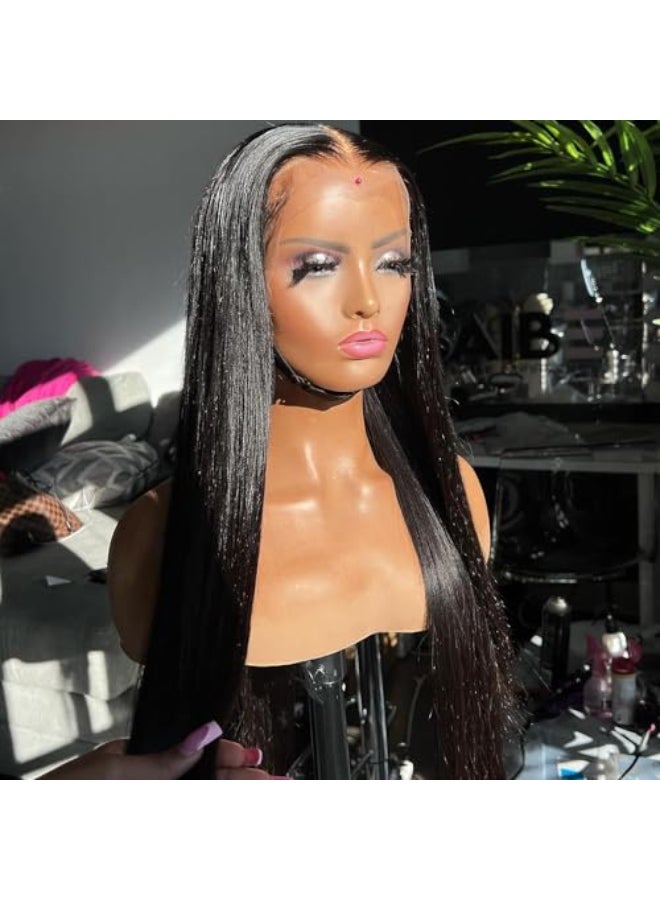 BEEOS 13x6 SKINLIKE Real HD Lace Front Wig Ultrafitted Cap Design 250 Density Bleached Single Knot PrePlucked Vivid Hairline 010mm Ultrathin Invisivle Lace Wig Straight 24 Inch - Image 3