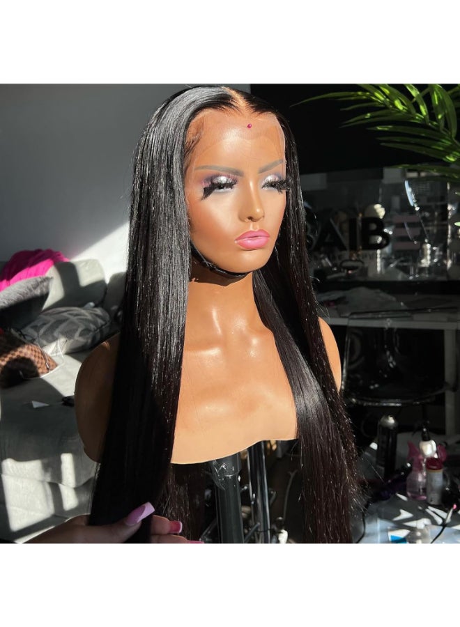 BEEOS 13x6 SKINLIKE Real HD Lace Front Wig Ultrafitted Cap Design 250 Density Bleached Single Knot PrePlucked Vivid Hairline 010mm Ultrathin Invisivle Lace Wig Straight 24 Inch - Image 4