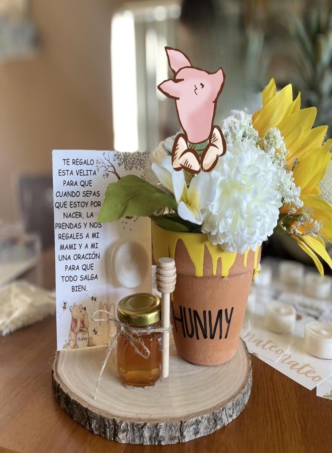 32 SPIRITS 16PCS Vintage Winnie Centerpieces Baby Shower Decorations Table Center Pieces Table Toppers On Stick Cute Cutouts for Pooh Birthday Supplies Party Decor - Image 3
