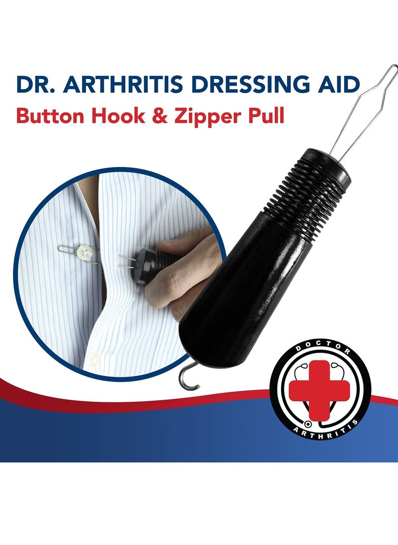 Generic on Hook u0026 Zipper Pull, Assist, Helper Device, Dress Clothes Tool, on Shirts Aid, One Hand, Disability, Handicapped and Seniors by Dr. Arthritis  - Image 2