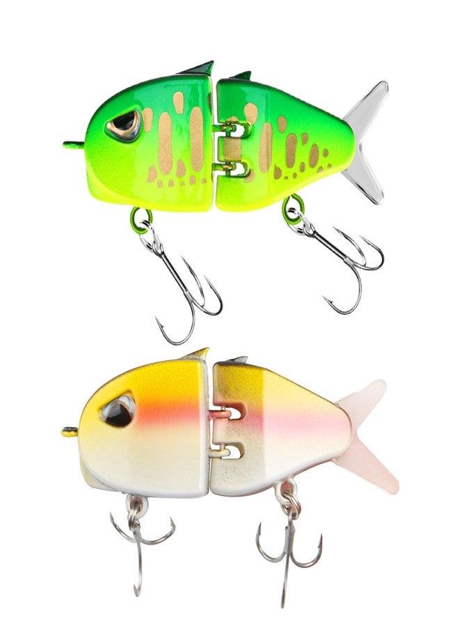 Xanadued 2 Pack Mini Glide Bait, Raptor Fishing Lure, Mini Swimbait, Glide Baits for Bass Amazing Fishing Gear Gifts for Family - Image 1