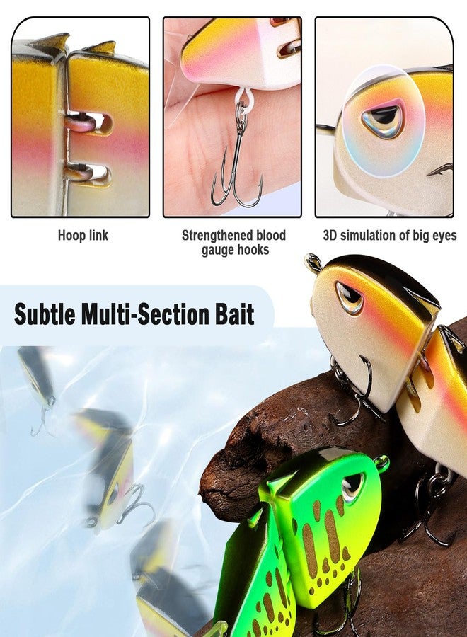 Xanadued 2 Pack Mini Glide Bait, Raptor Fishing Lure, Mini Swimbait, Glide Baits for Bass Amazing Fishing Gear Gifts for Family - Image 4